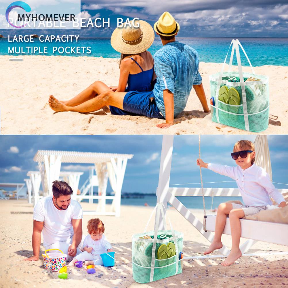 Túi Lưới Đựng Đồ Đi Biển 8 Ngăn Tiện Lợi