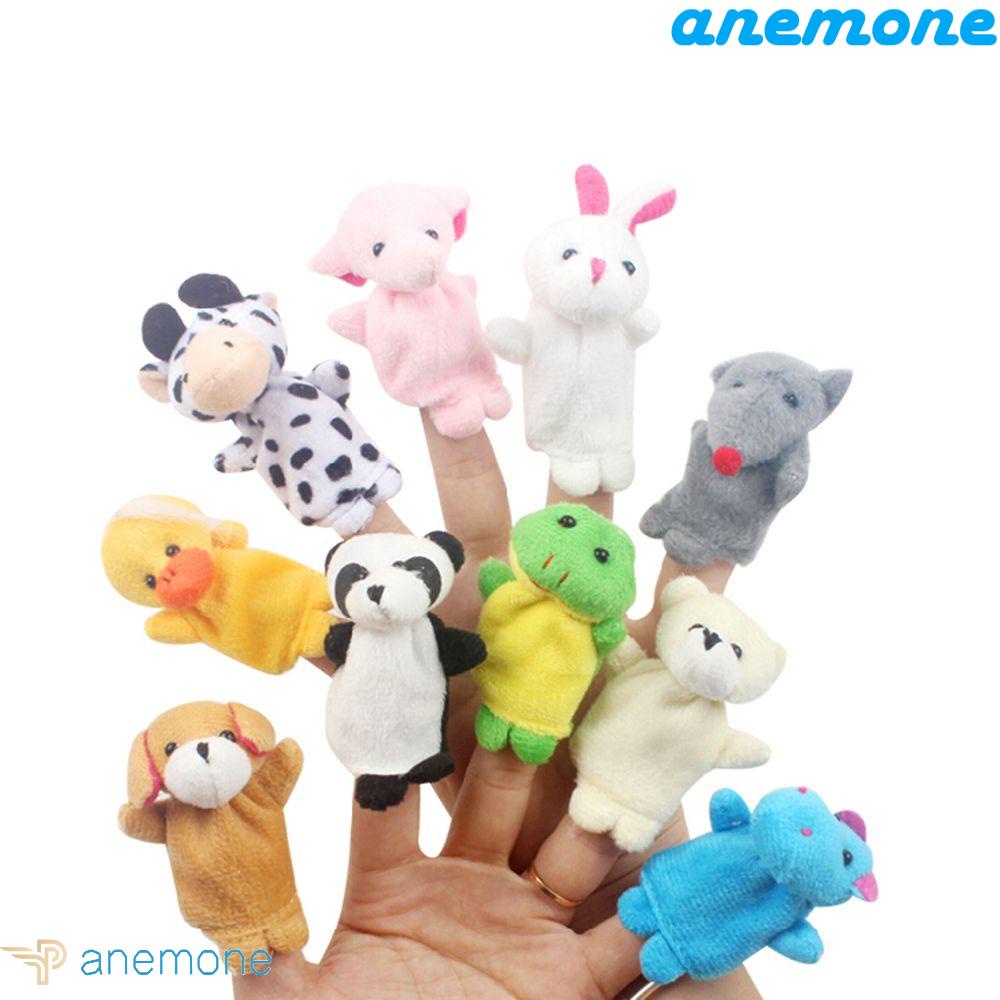 ANEMONE Set 10 Con Rối Ngón Tay Hình Các Con Vật Đáng Yêu