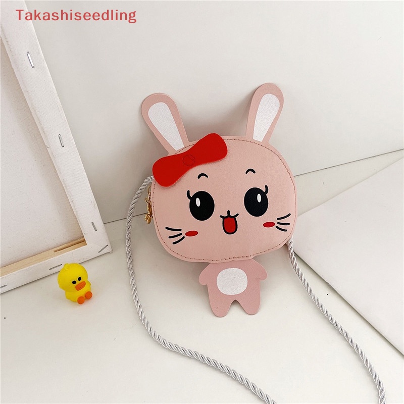 Túi Da PU Đeo Chéo Mini Đựng Tiền Xu Họa Tiết Hoạt Hình Sáng Tạo Cho Bé Gái