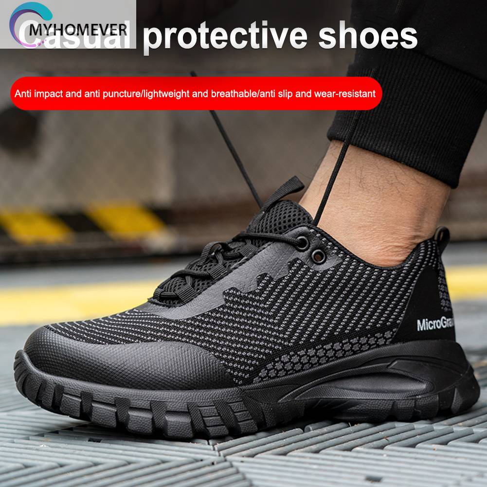 Giày Tây Mũi Thép Thoáng Khí Chống Đâm Thủng Cho Nam Nữ