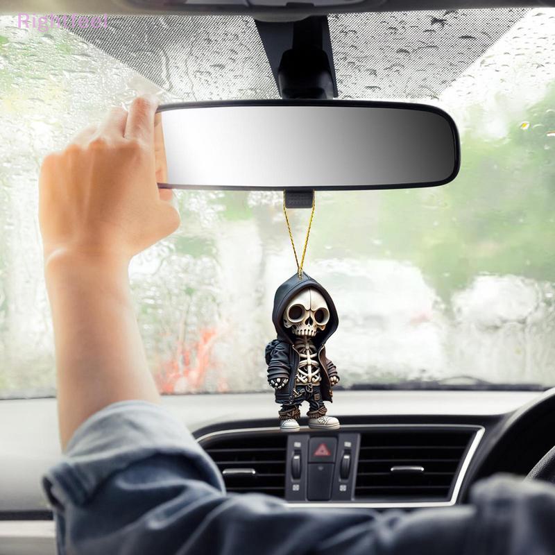 1 Tượng Bộ Xương Trang Trí Xe Hơi Bằng Acrylic Mới
