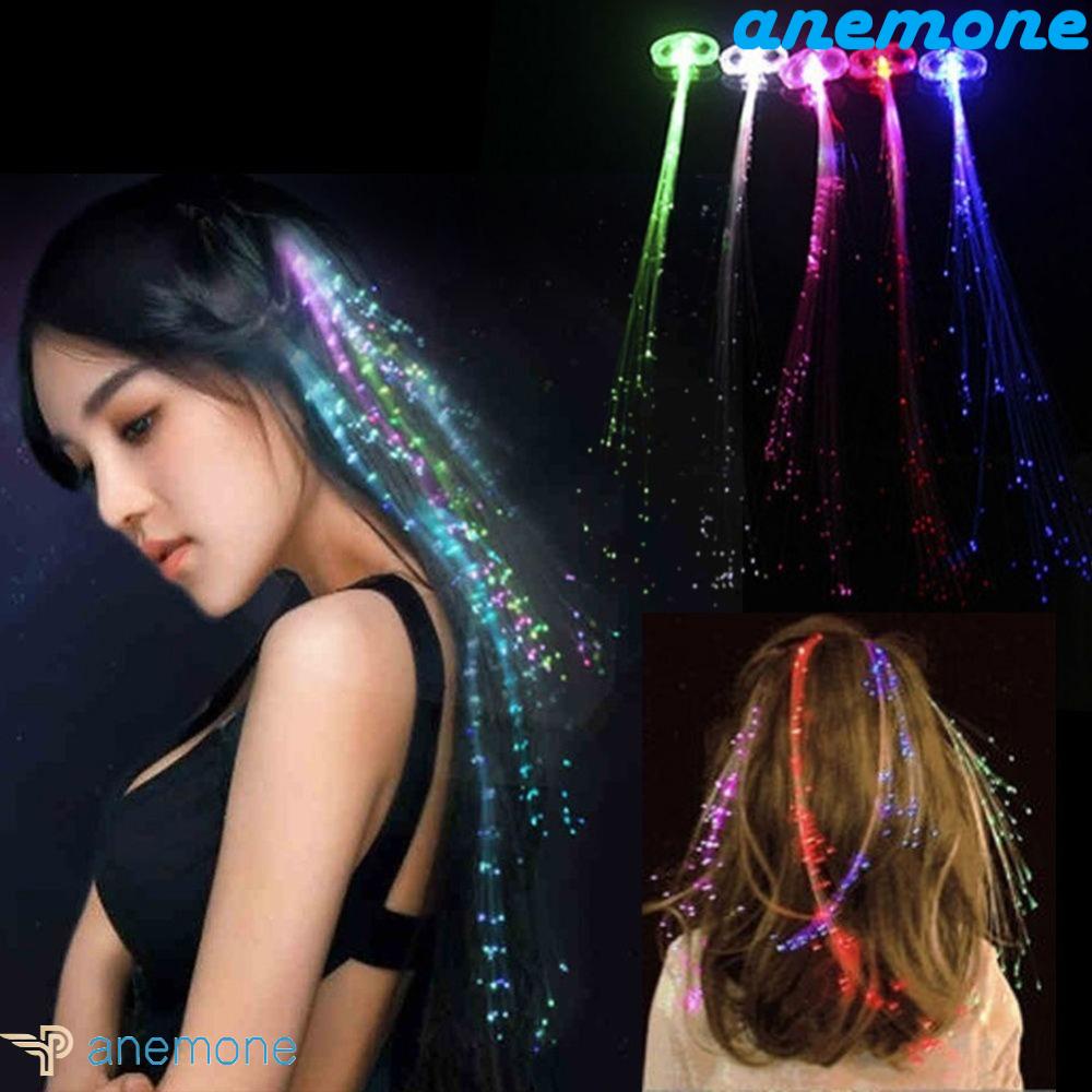 ANEMONE Kẹp Tóc Giả Có Đèn LED Dễ Thương Cho Bé Gái