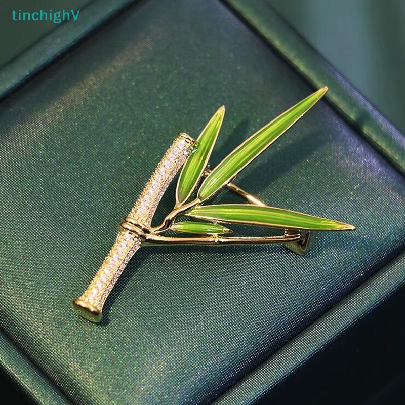 [TinchighV] Trâm Cài Áo Hình Cây Tre Màu Xanh Lá Cây An Toàn Cho Nữ