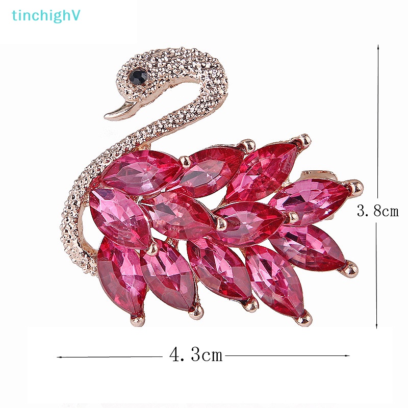 [TinchighV] 1 Huy Hiệu Cài Áo Hình Thiên Nga Đính Pha Lê