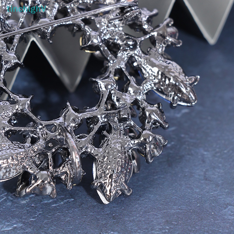 [TinchighV] Trâm Cài Áo Hình Hoa Đỏ Đính Đá Pha Lê Phong Cách Trung Quốc [Mới]