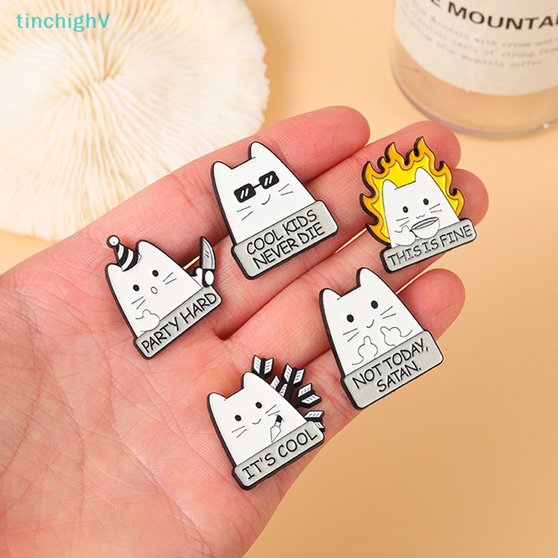 [TinchighV] Trâm Cài Áo Hoạt Hình Mèo SATAN Tráng Men Tùy Chỉnh Cá Tính Không Bao Giờ Chết Không Phải Làm Quà Tặng Cho Bạn Trẻ Em [Mới]