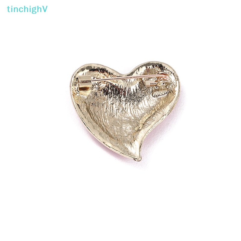 [TinchighV] Trâm Cài Áo Hình Trái Tim Đính Kim Cương Giả Cổ Điển Cho Nữ