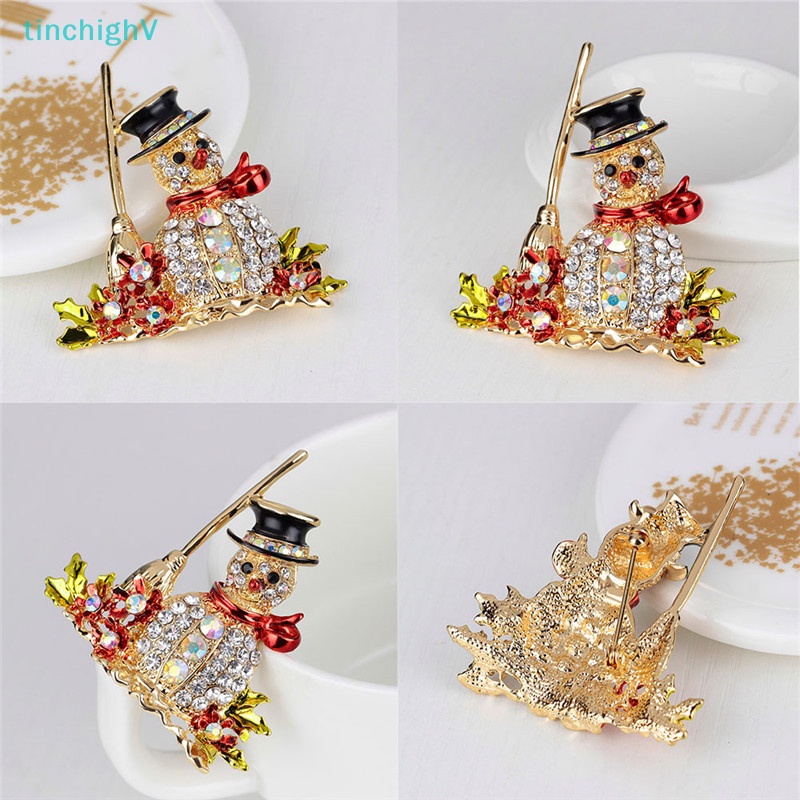 [TinchighV] Trâm Cài Áo Hình Người Tuyết Giáng Sinh Đính Đá Đáng Yêu Phong Cách Mới Trâm Cài Áo Hình Người Tuyết Giáng Sinh Đính Đá Thời Trang 1pc