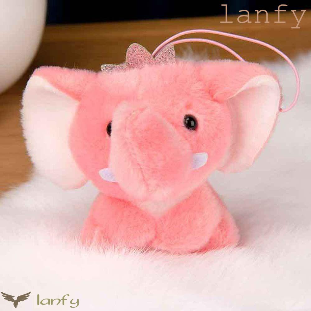 LANFY Móc Khóa Hình Voi Nhồi Bông Hoạt Hình Dễ Thương