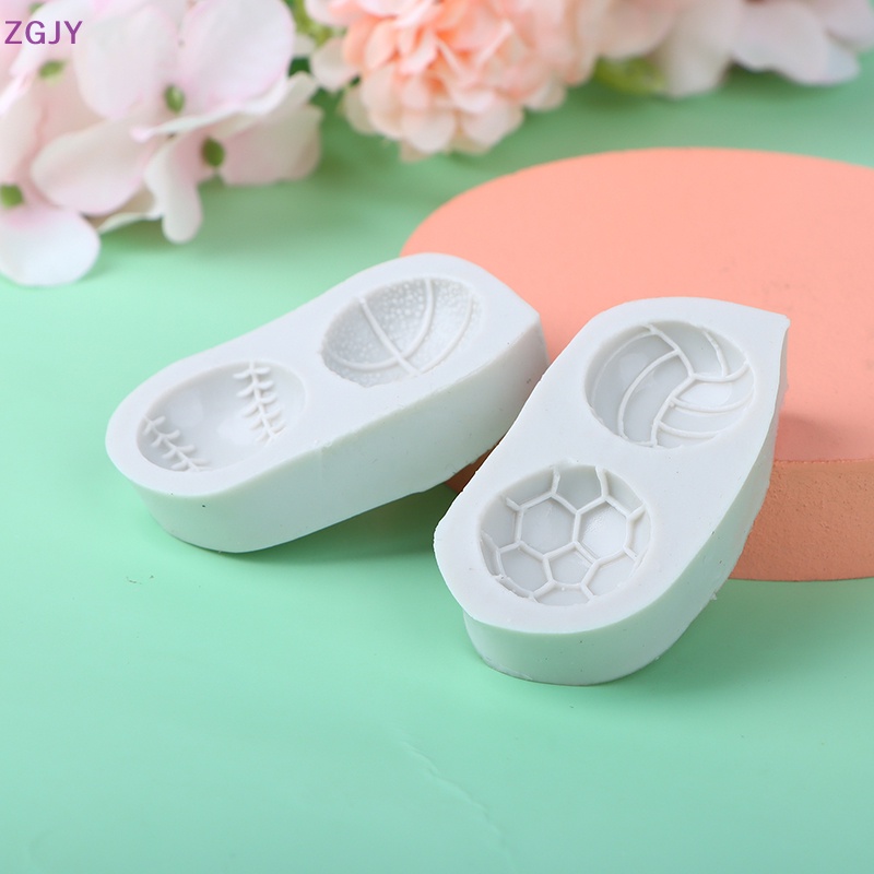 1 Khuôn Làm Bánh Bằng Silicon Hình Quả Bóng Chuyền / Bóng Chày / Bóng Chày Độc Đáo Mới