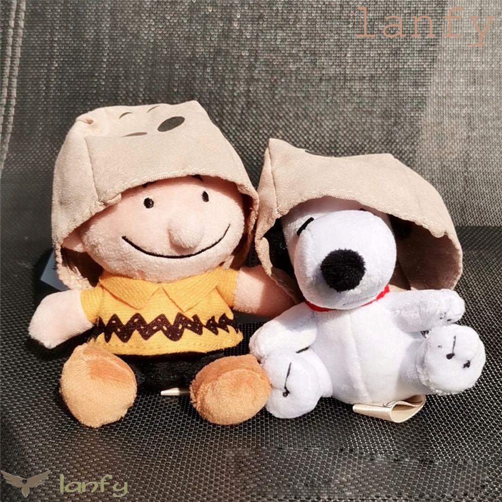 LANFY Móc Khóa Hình Chú Chó Snoopy Nhồi Bông Hoạt Hình Đáng Yêu
