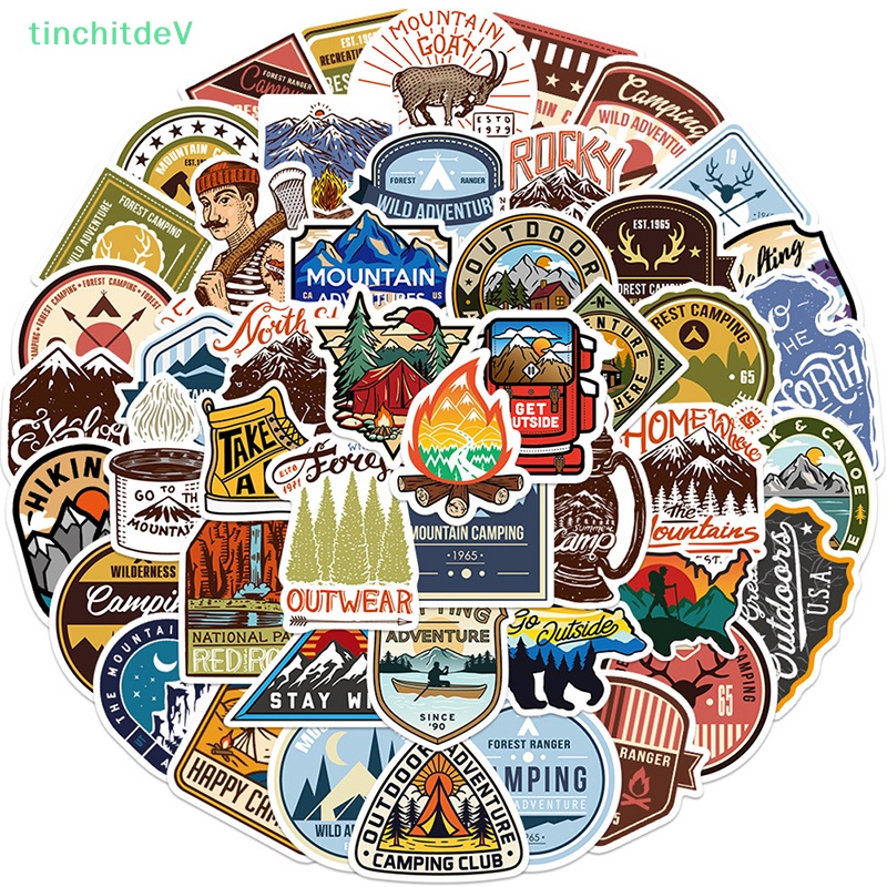 Bộ 48 Miếng Dán Hoạt Hình Bằng Thiếc Cho Trang Trí Vali / Laptop / Điện Thoại