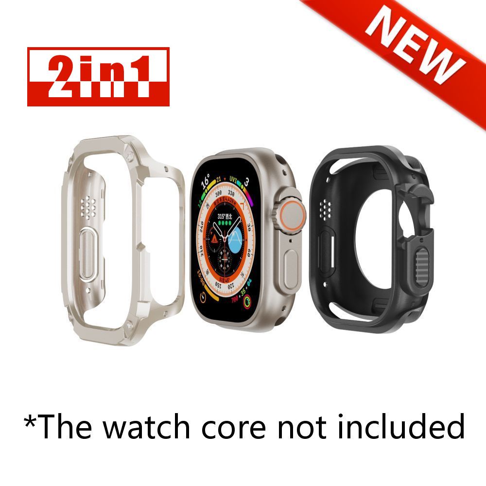 Ốp Bảo Vệ Chống Rơi Vỡ 2 Trong 1 Dành Cho Apple Watch Ultra 49mm 8 7 6 5 4 Se iwatch Series 40mm 41mm 44mm 45mm