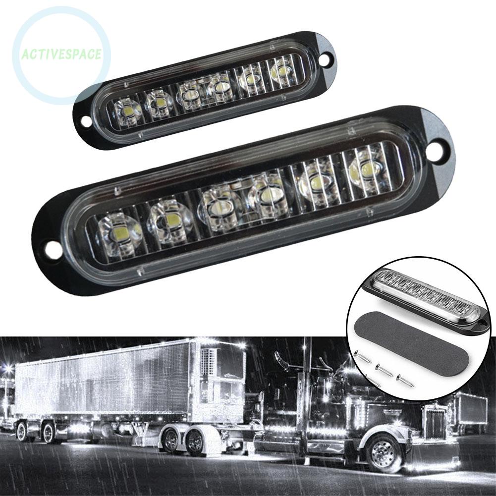 ⚡READYSTOCK⚡LED Side Lights White White Light 6 LED Clearance Light DC 12V-24V IP65