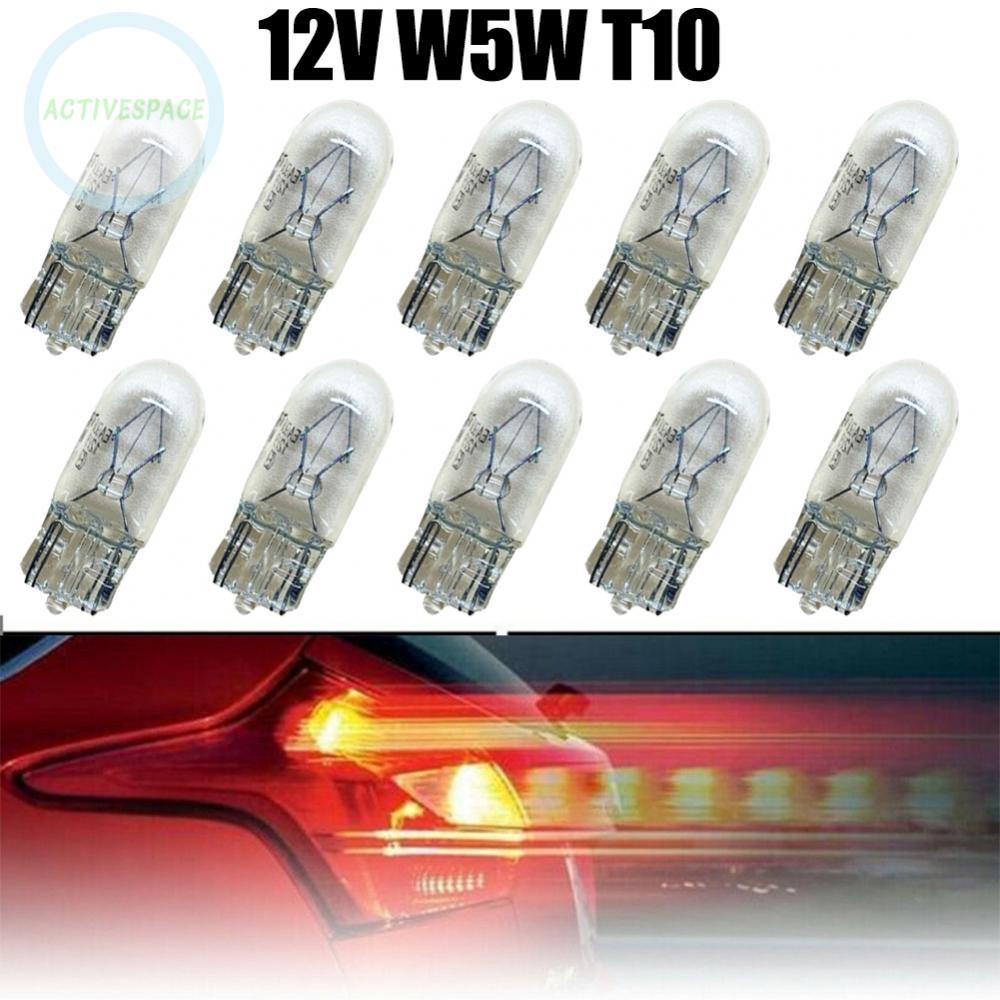 ⚡READYSTOCK⚡Car Halogen Bulb 10PCS T10 12V W5W Car Tail Light Bulb Tail Light High Quality