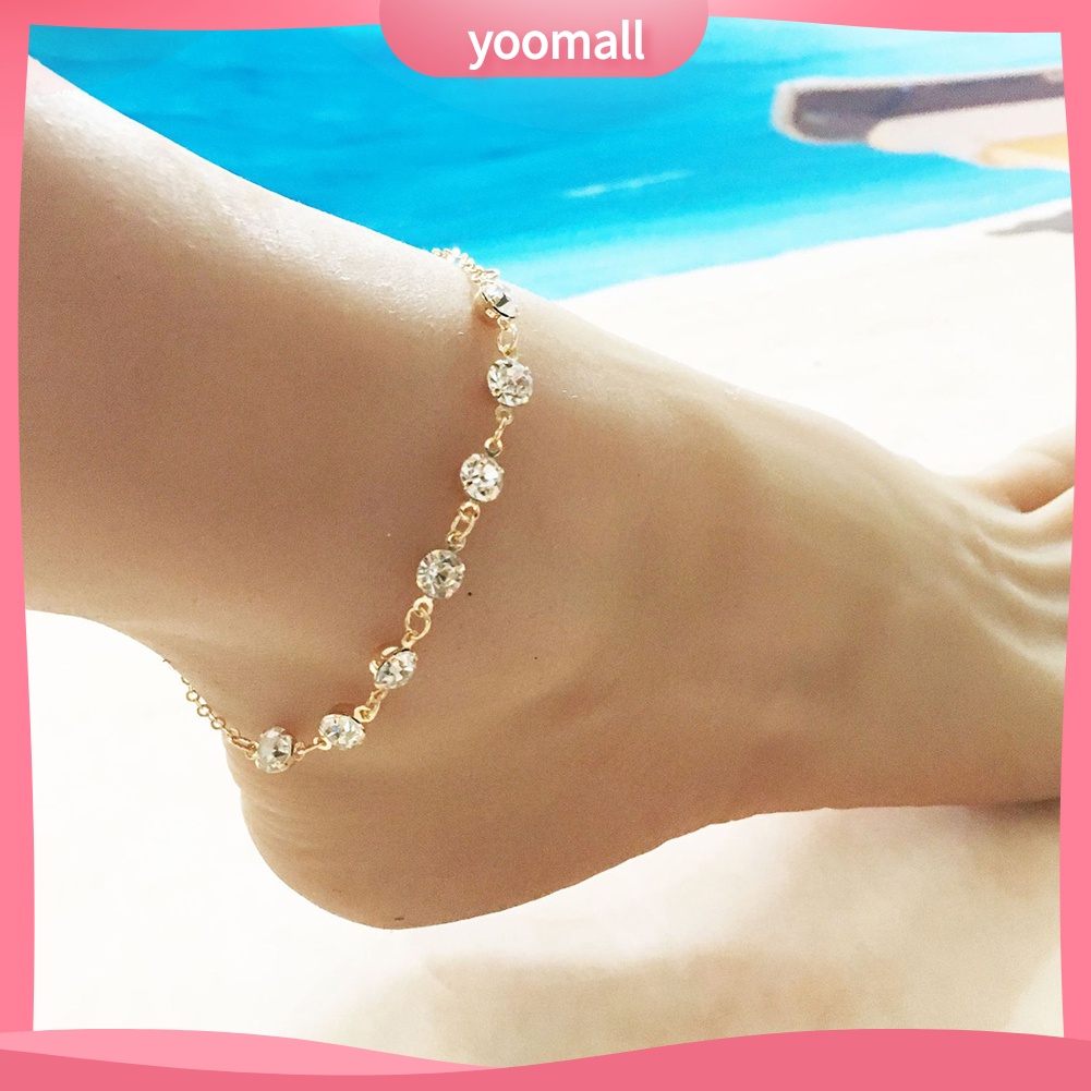 Lắc Chân Đính Đá Thời Trang Dành Cho Nữ