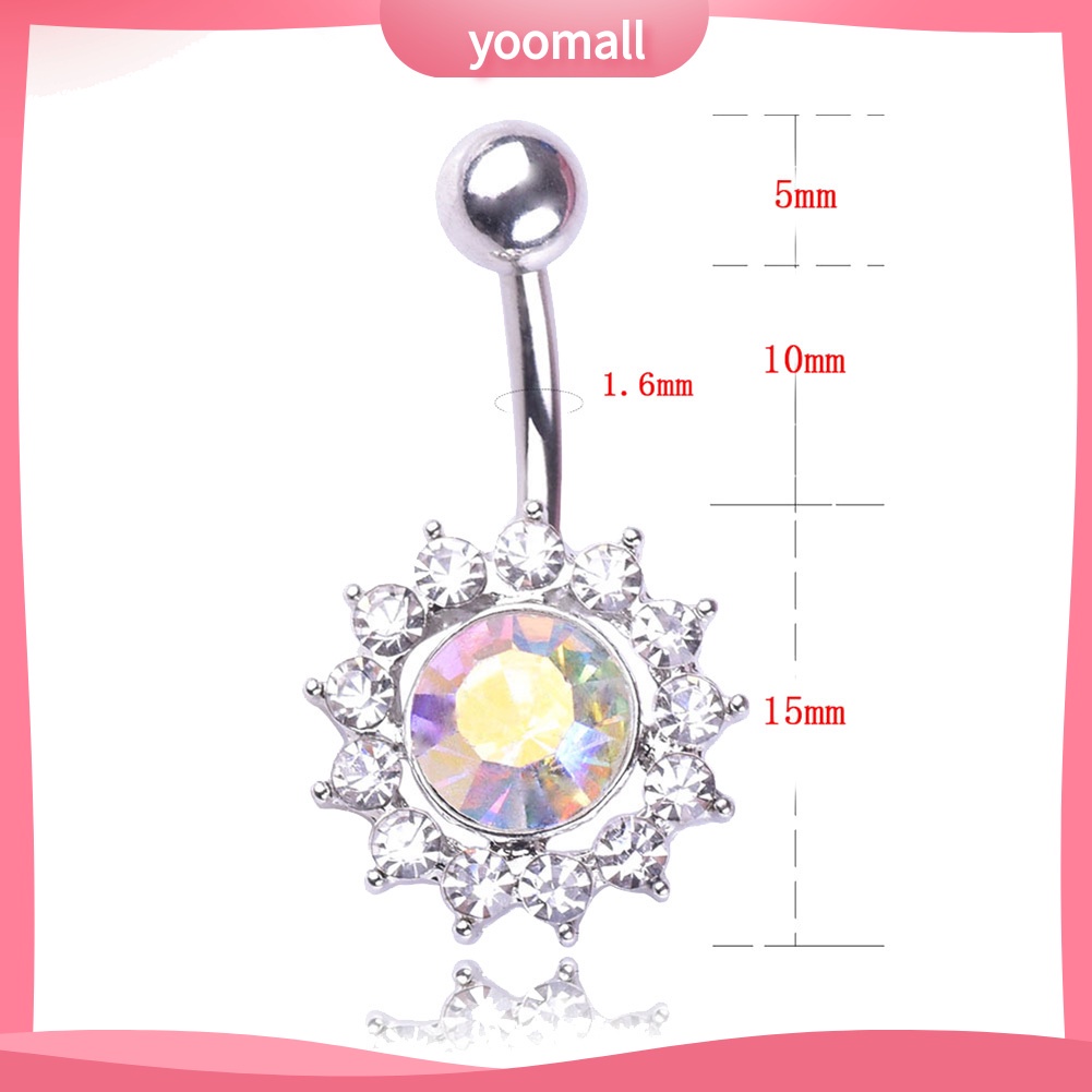 Khuyên Rốn Đính Đá Hình Hoa Quyến Rũ Cho Nữ