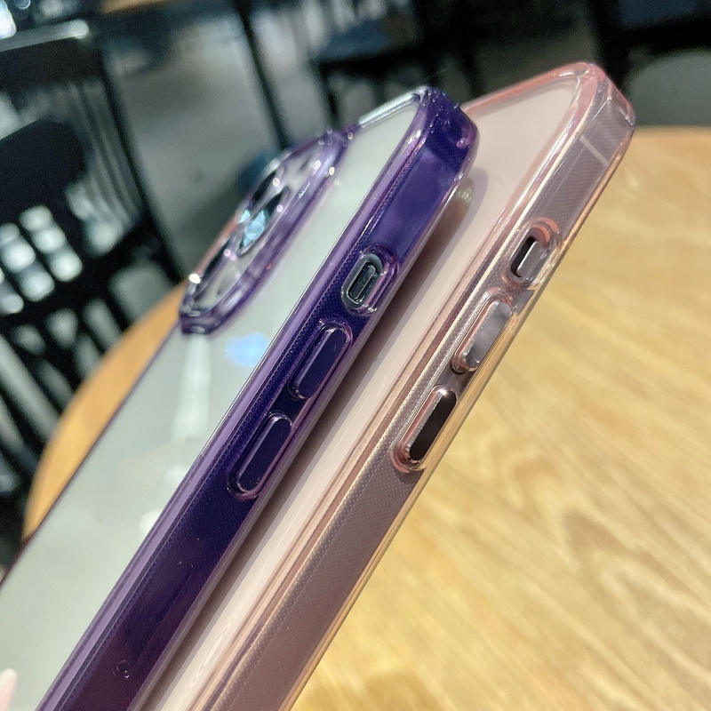 Ốp Điện Thoại Silicon Mềm Trong Suốt Chống Sốc Bảo Vệ Ống Kính Máy Ảnh Cho iPhone 14 13 12 11 Pro Max 14 Plus