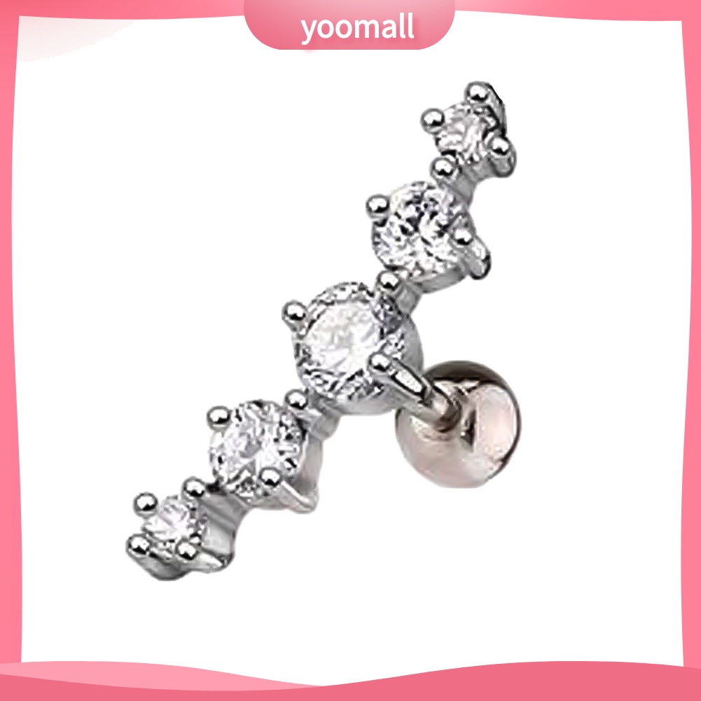 1 Khuyên Xỏ Sụn Tai Đính Đá Thời Trang Cá Tính