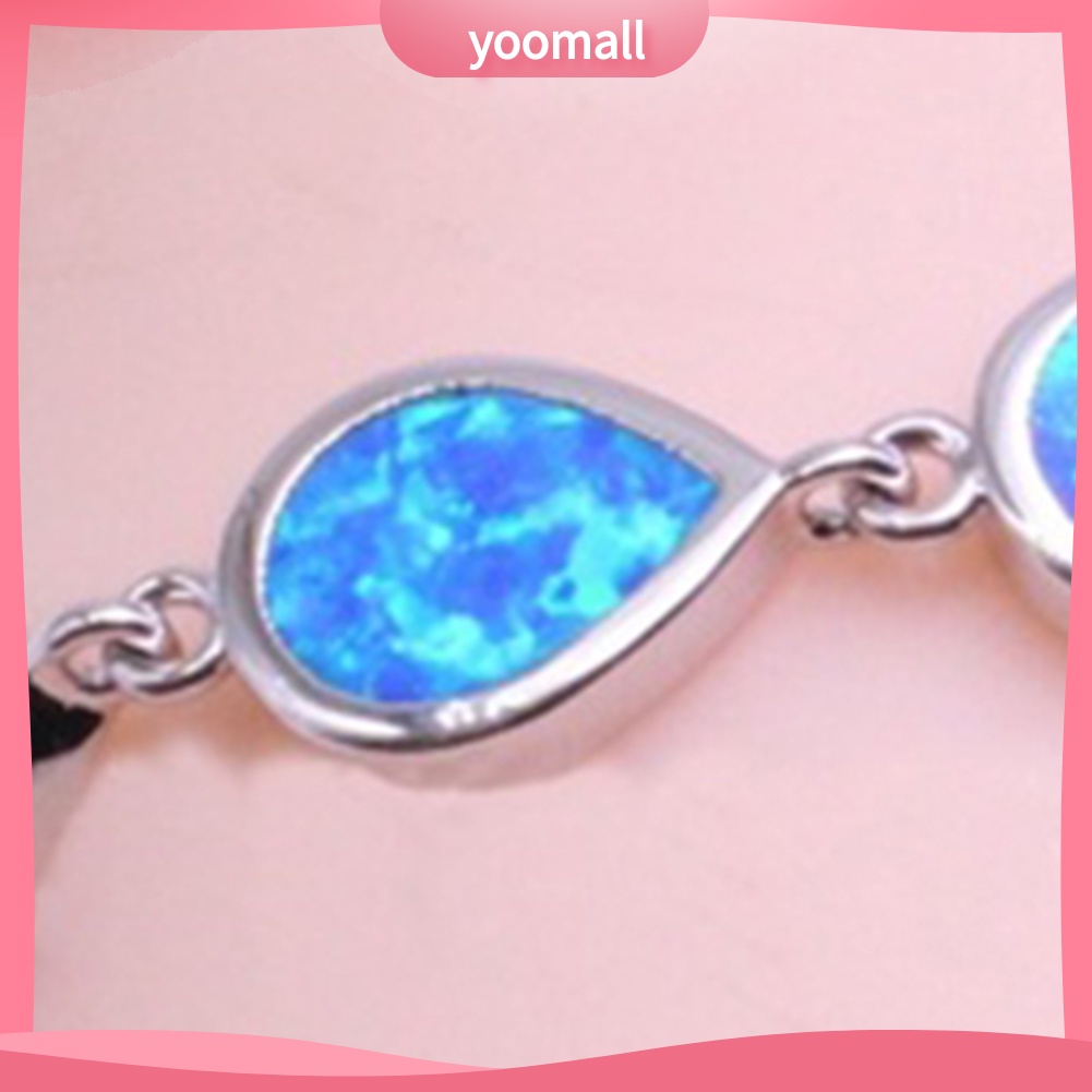 Vòng Tay Đá Opal Hình Giọt Nước Thời Trang Cho Nam Và Nữ