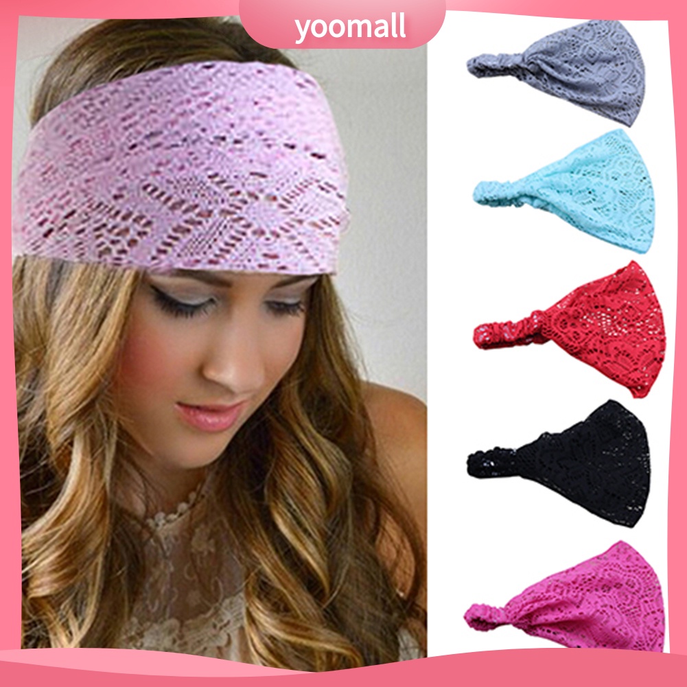 Băng Đô Ren Co Giãn Thời Trang Cho Bé Gái