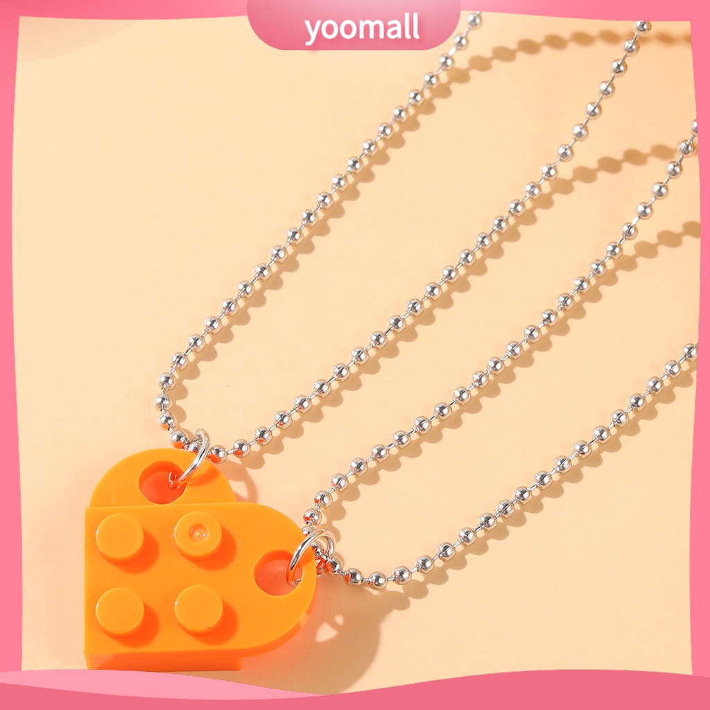 Set 2 Vòng Cổ Choker Hình Mảnh Ghép Trái Tim Cho Cặp Đôi