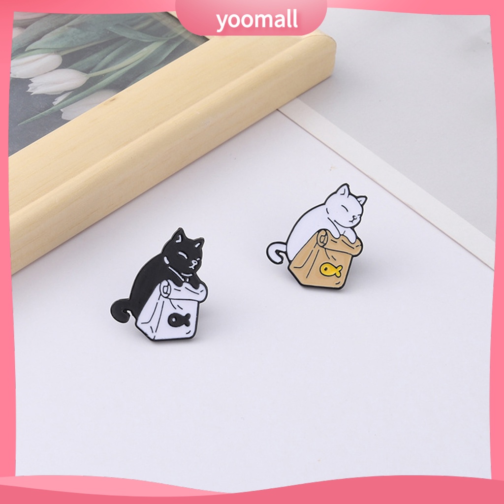 Huy Hiệu Cài Áo Hình Mèo Hoạt Hình Dễ Thương
