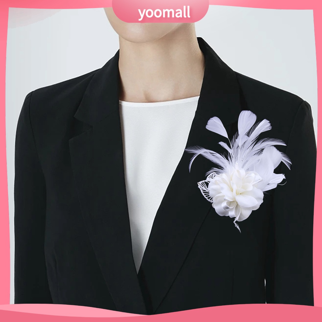 Ghim Cài Áo Hình Lông Vũ Chống Mòn Làm Thủ Công