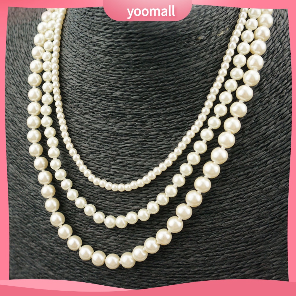 Vòng cổ Nhiều Lớp Đính Ngọc Trai Nhân Tạo Thời Trang Dành Cho Nữ