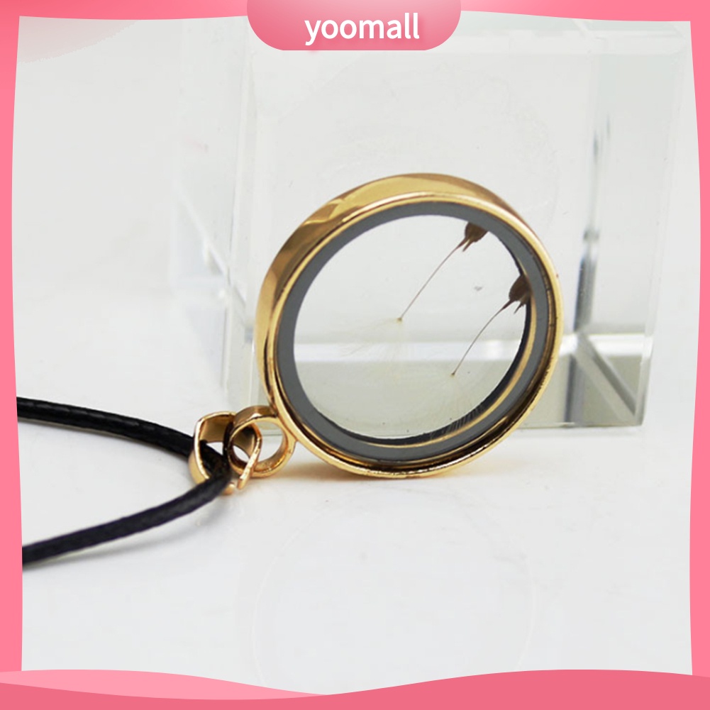 Vòng cổ Mặt Đĩa Trong Suốt Có Thể Điều Chỉnh Phối Hoa Bồ Công Anh Khô Thời Trang Cho Nữ