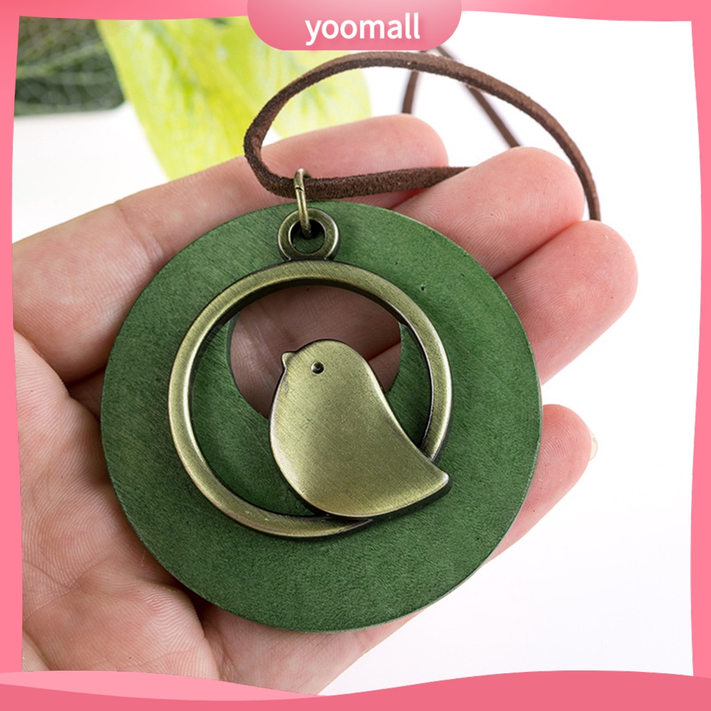 Vòng cổ Hai Lớp Mặt Gỗ Phong Cách Dân Tộc Vintage