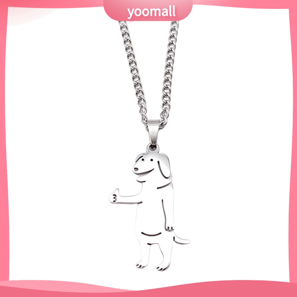 Vòng cổ Hip Hop Bằng Thép Không Gỉ Siêu Nhẹ Không Dị Ứng Có Khóa Tôm Hùm Thú Vị Cho Nữ