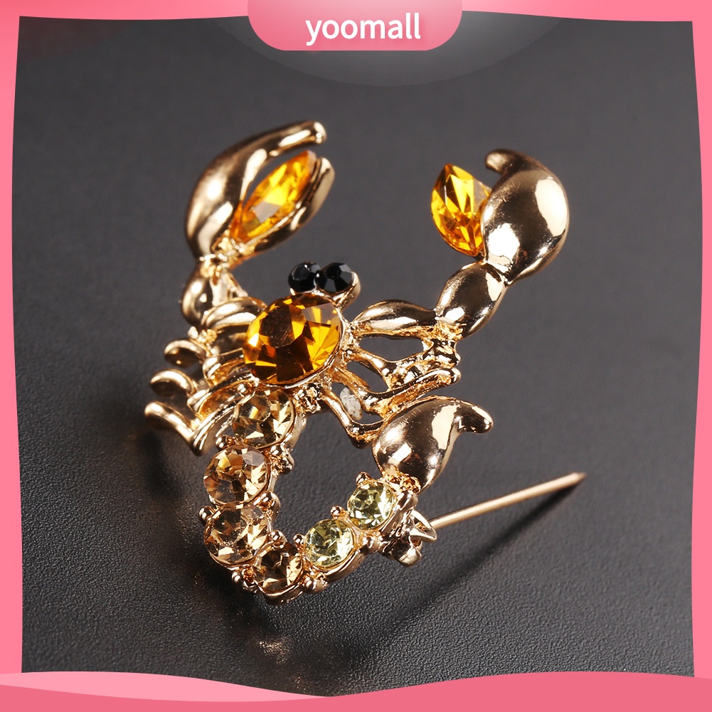 Ghim Cài Áo Hình Bọ Cạp Đính Đá Nhân Tạo Thời Trang