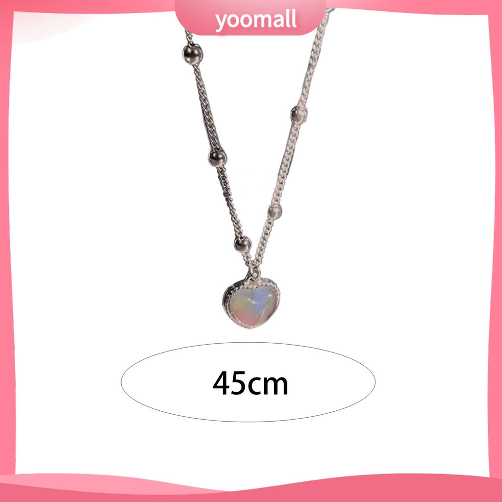 Vòng cổ Mặt Trái Tim Đính Đá Pha Lê Nhân Tạo Thời Trang Dành Cho Nữ