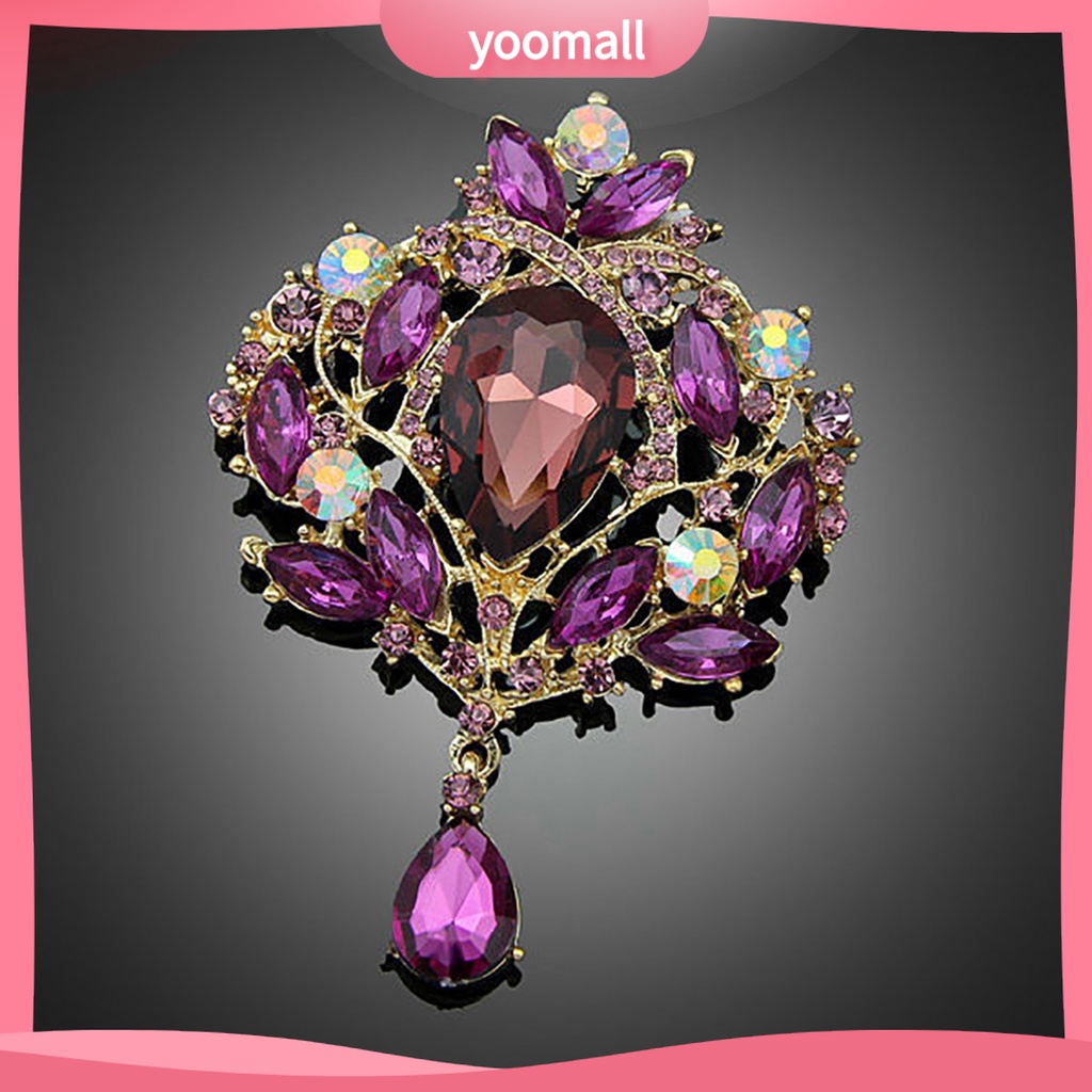 Ghim Cài Khăn Choàng Họa Tiết Hoa Sang Trọng Thời Trang Dự Tiệc