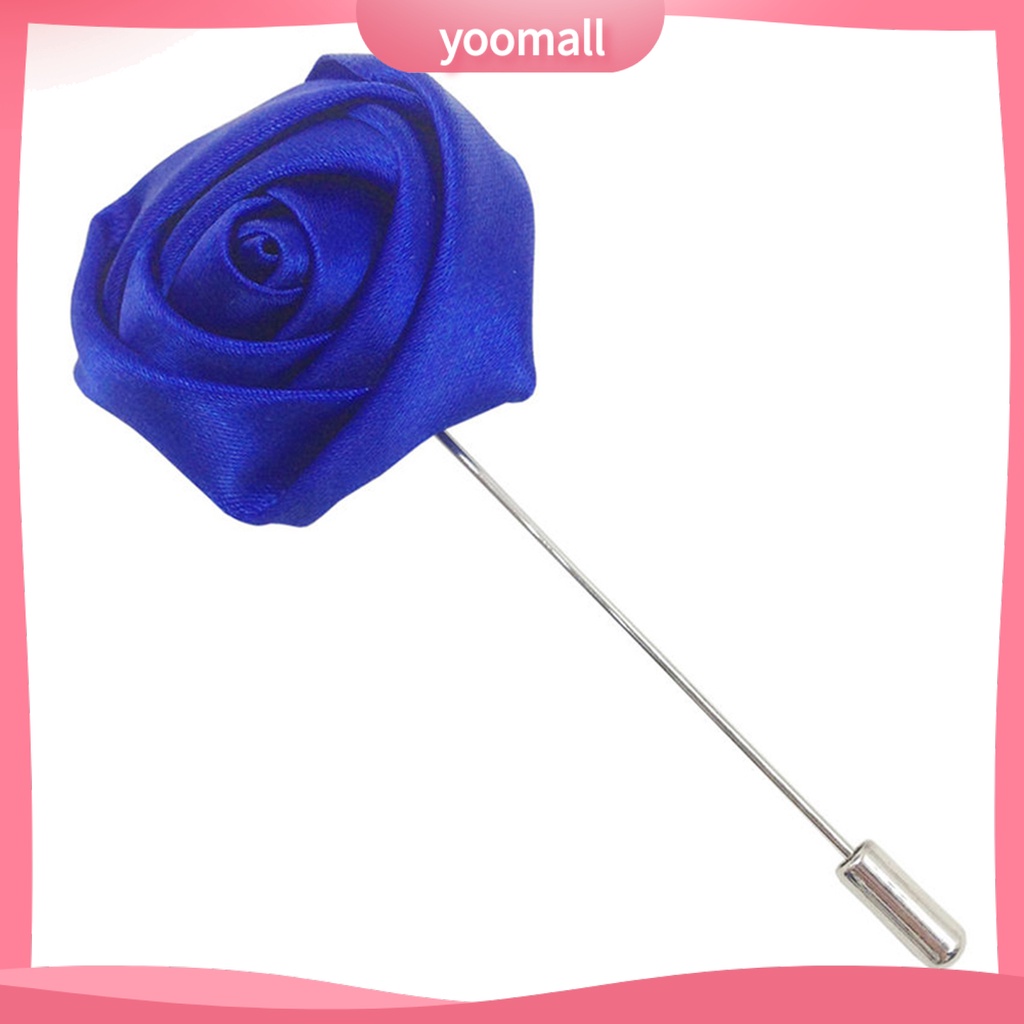 Ghim Cài Áo Hình Hoa Hồng Đính Đá Thời Trang Cho Nam