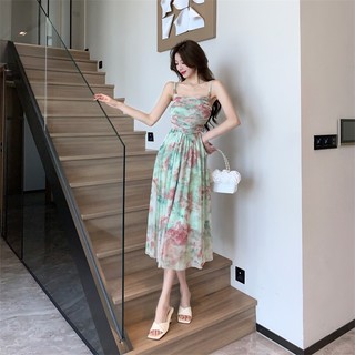 Đầm Hai Dây Mỏng Mùa Hè Thanh Lịch Độc Đáo
