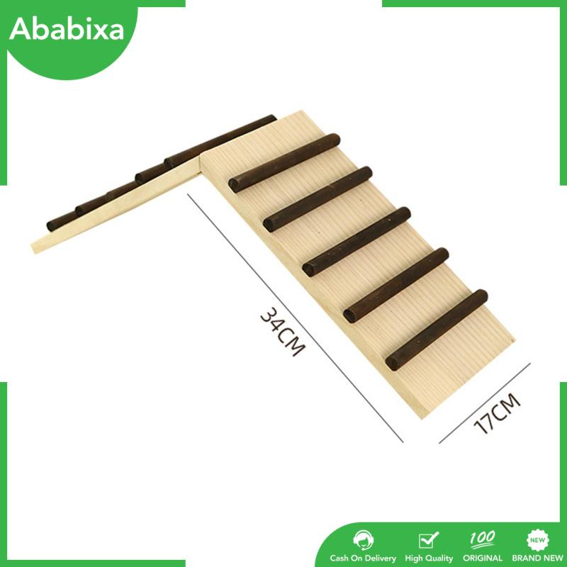 Hamster Climbing Bridge Toy Cage Accessories Small Animal Wooden Ramp for Bunny