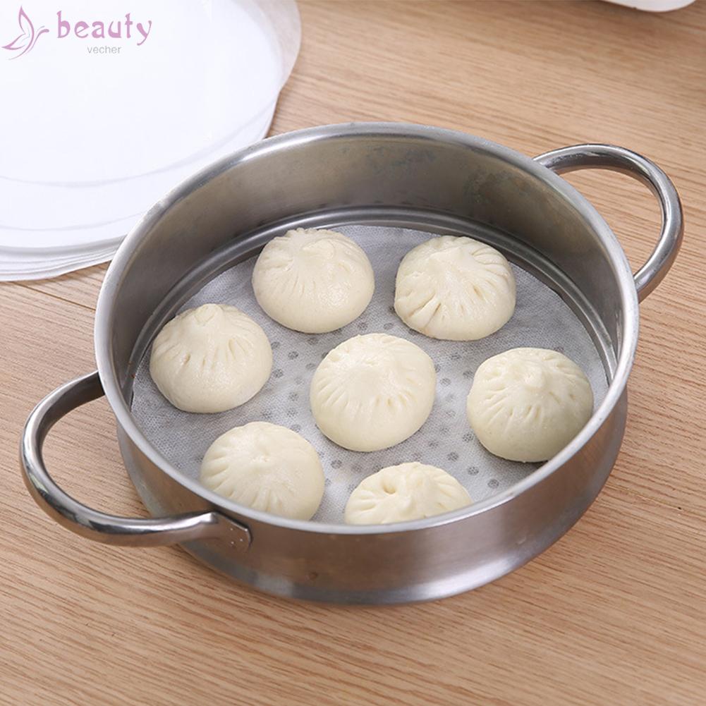 Set 30 Miếng Vải Cotton Lót Xửng Hấp Bánh Bao Đường Kính 21.5cm