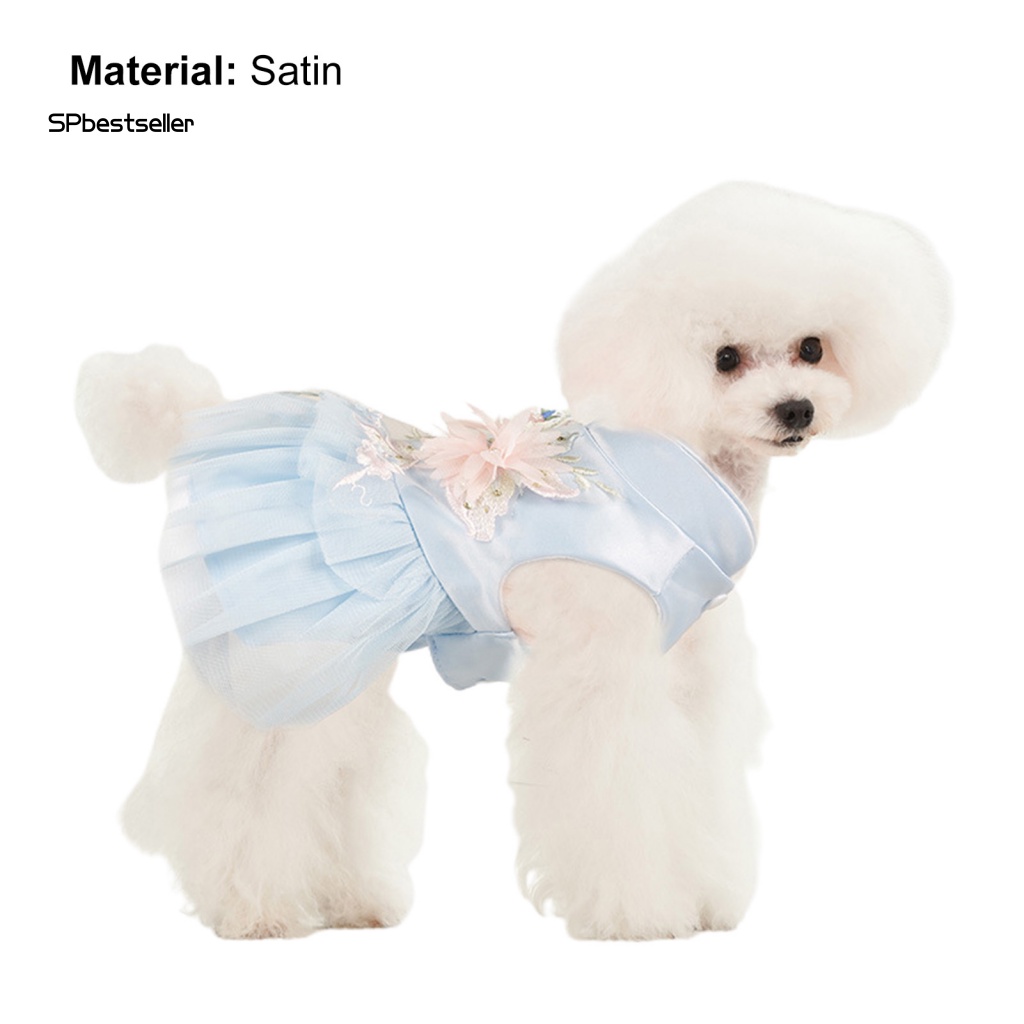 Set 2 Món Váy Ren Nhẹ Nhàng Thoải Mái Cho Cún Cưng Mặc Hàng Ngày