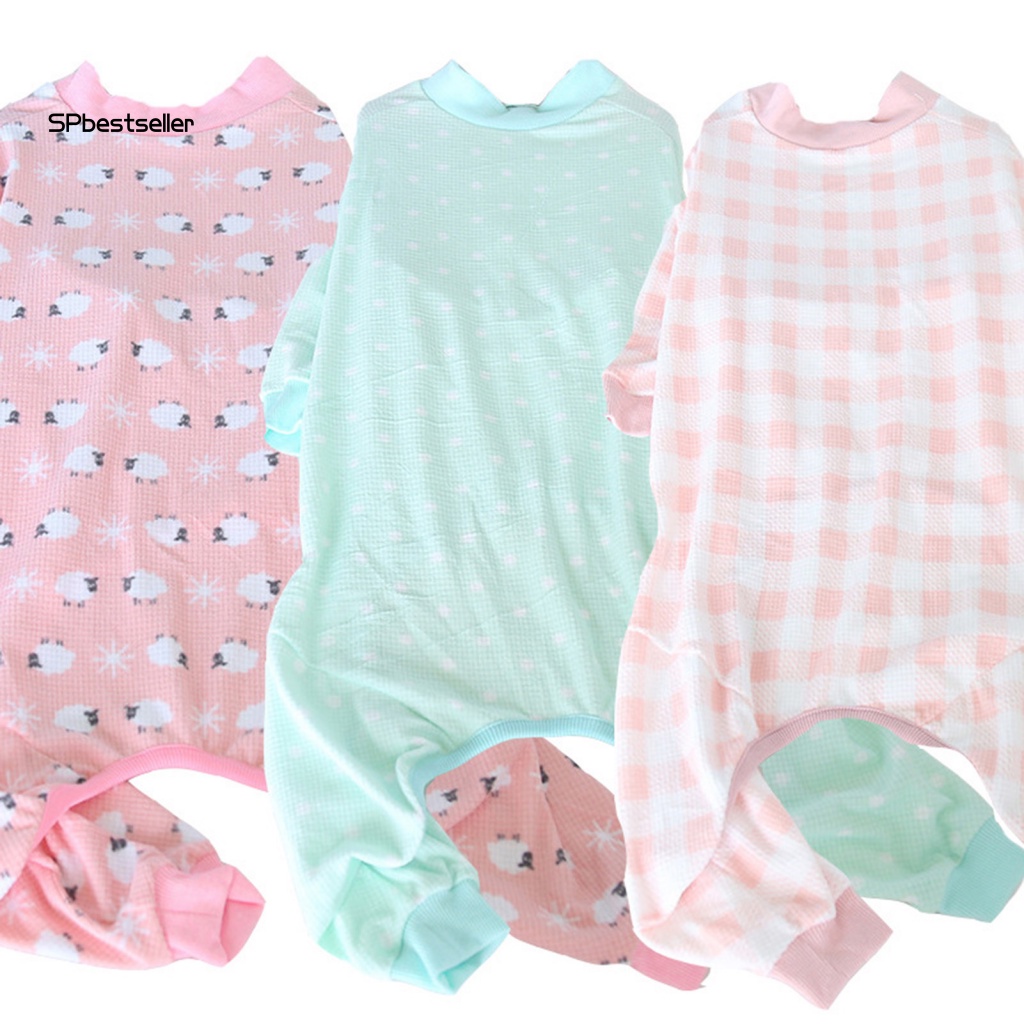 Bộ Áo Liền Quần Bằng Vải Cotton Mềm In Họa Tiết Dễ Thương Thời Trang Mùa Đông Cho Cún Cưng