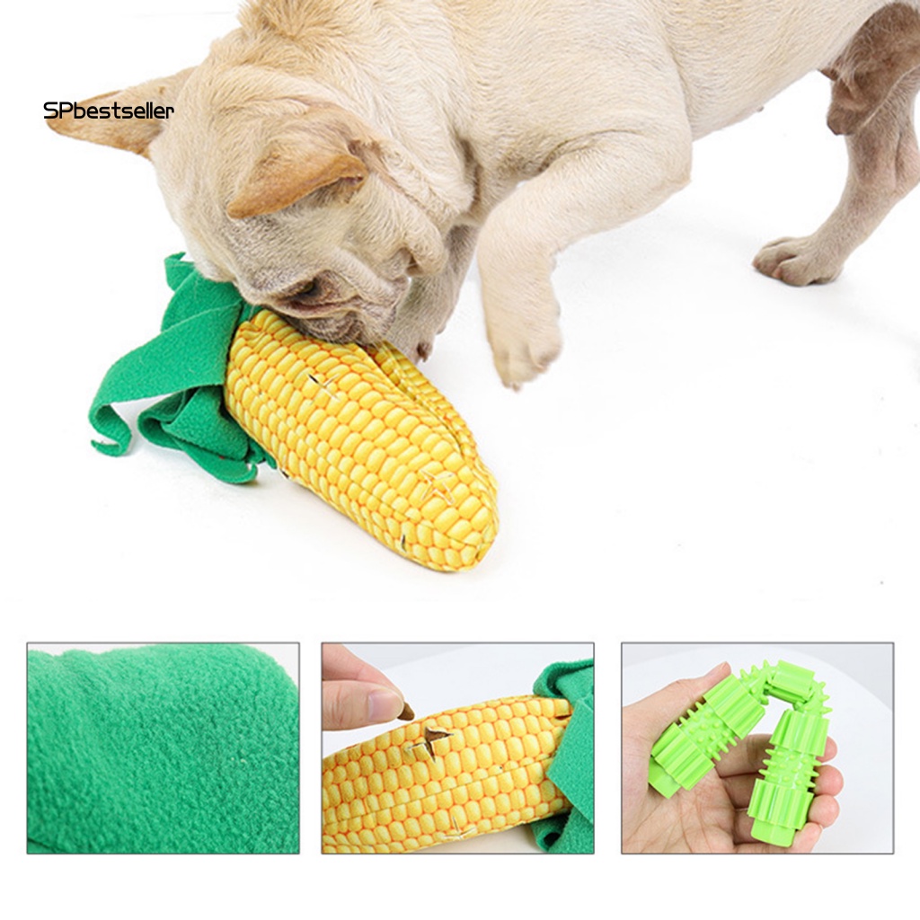 Đồ Chơi Nhồi Bông Hai Trong Một Hình Quả Bắp Dành Cho Thú Cưng Gặm Răng