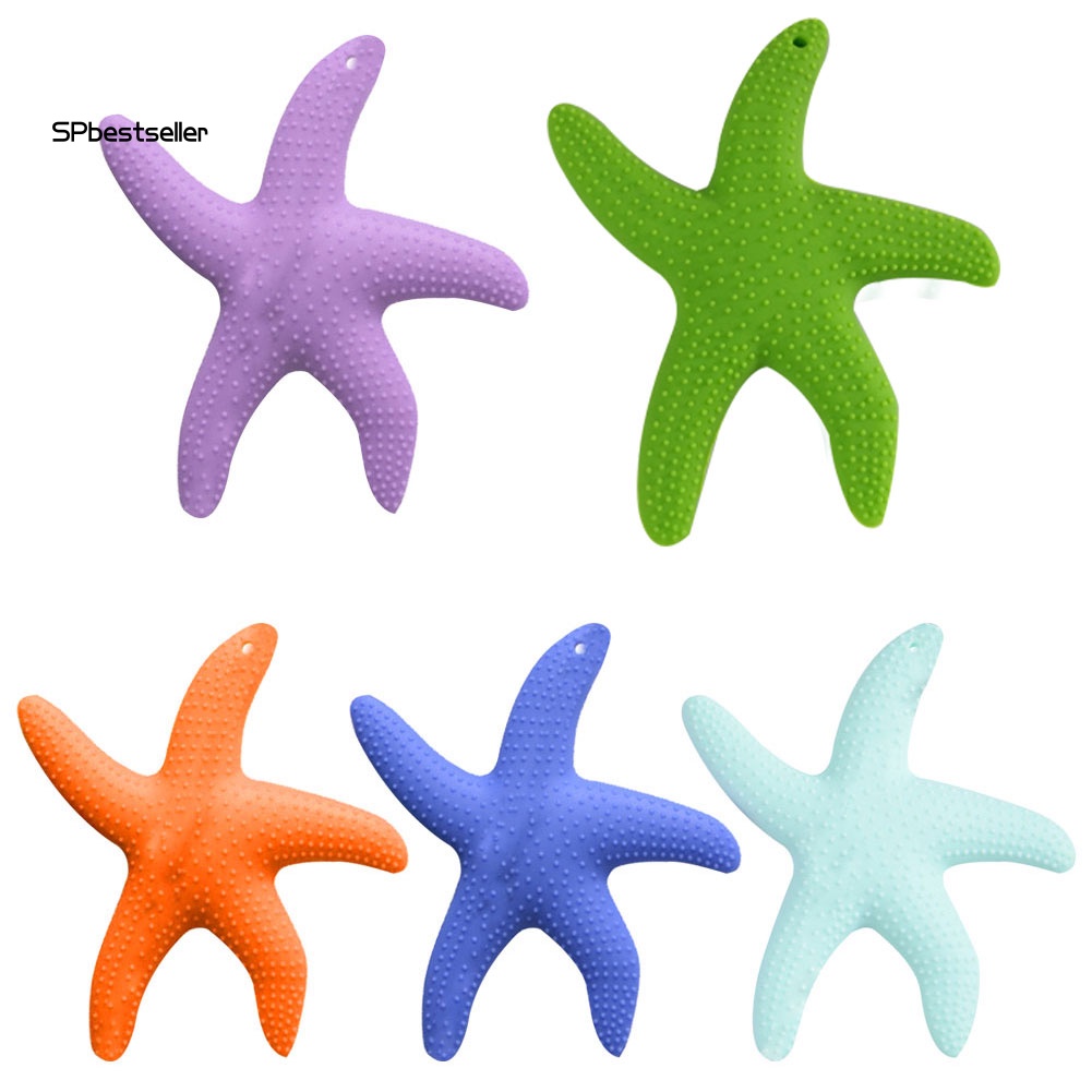 Đồ Chơi Ngậm Nướu Bằng Silicon Hình Sao Biển Hoạt Hình Cho Bé