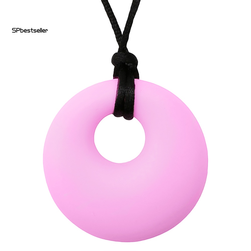 Đồ Chơi Vòng cổ Mặt Tròn Bằng Silicon Mềm Cho Bé Gặm Mọc Răng