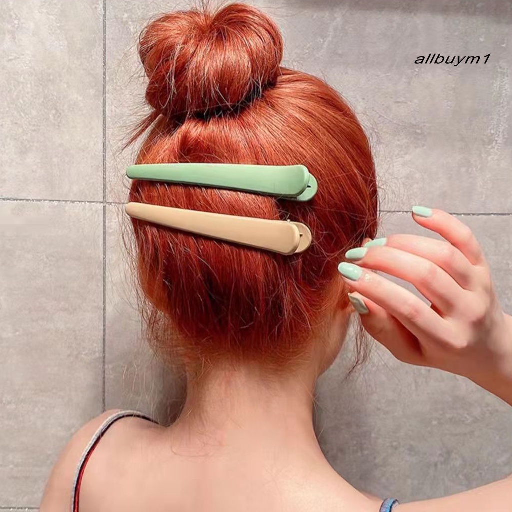 Kẹp Tóc Chắc Bền Màu Trơn Gọn Nhẹ Không Trượt Tạo Kiểu Tóc Cho Salon