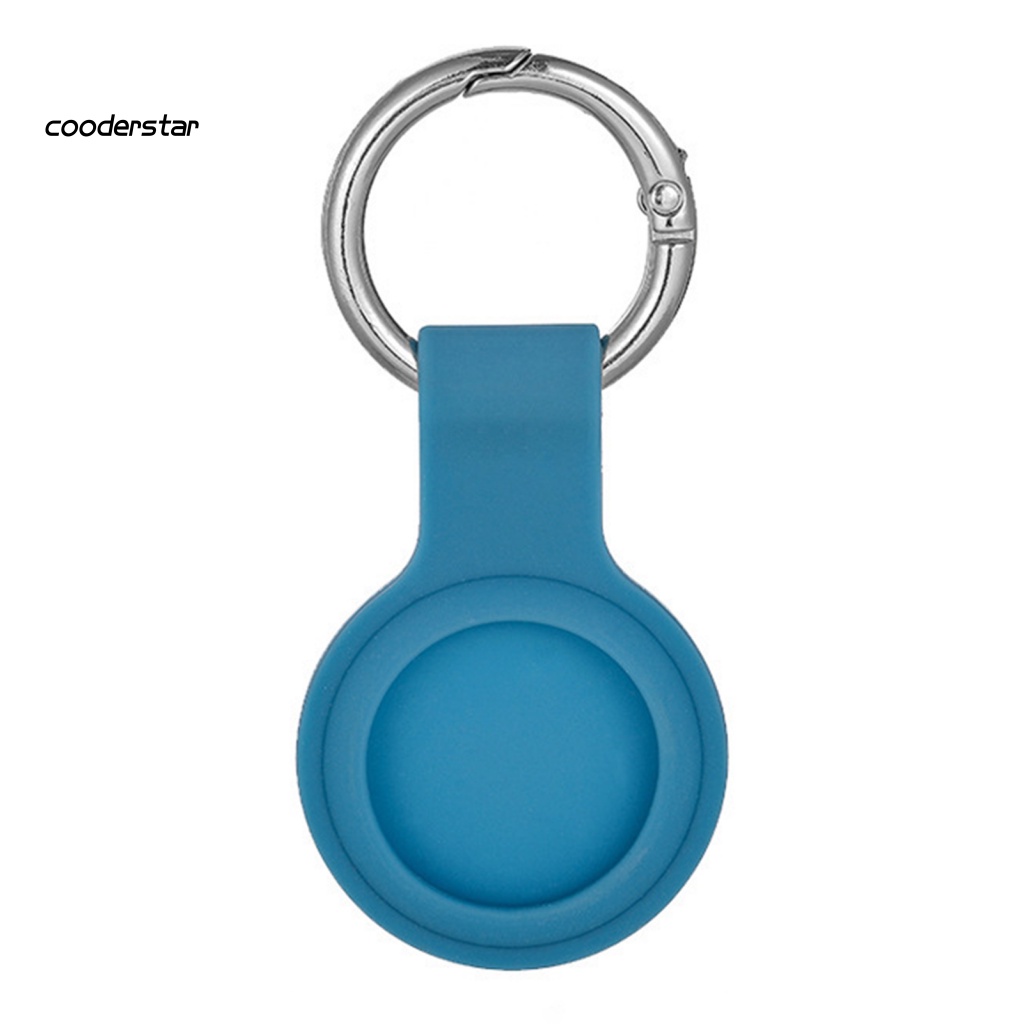 Vỏ Bảo Vệ Hộp Sạc Tai Nghe Apple Airtag Bằng Silicon Màu Trơn Chống Rơi