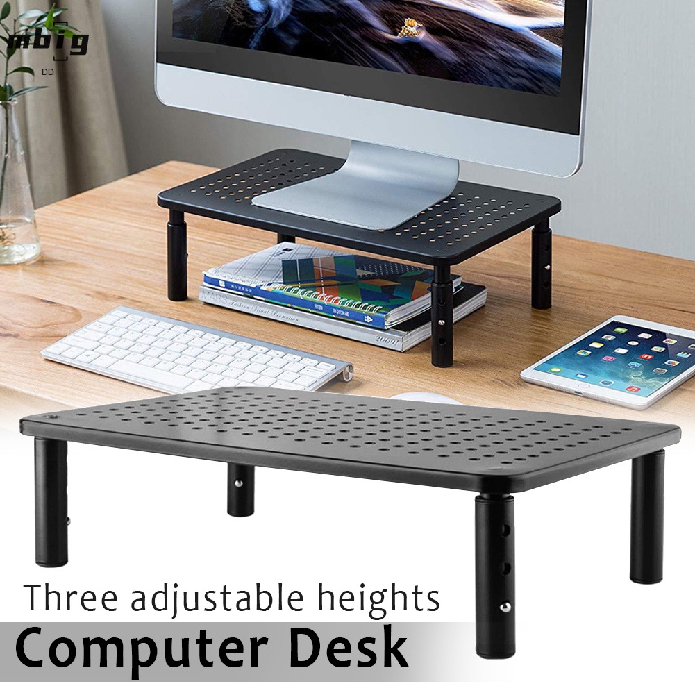 Giá Đỡ Màn Hình Máy Tính Laptop 3 Chân Có Thể Điều Chỉnh Độ Cao Kèm Lưới Tiện Dụng Mới