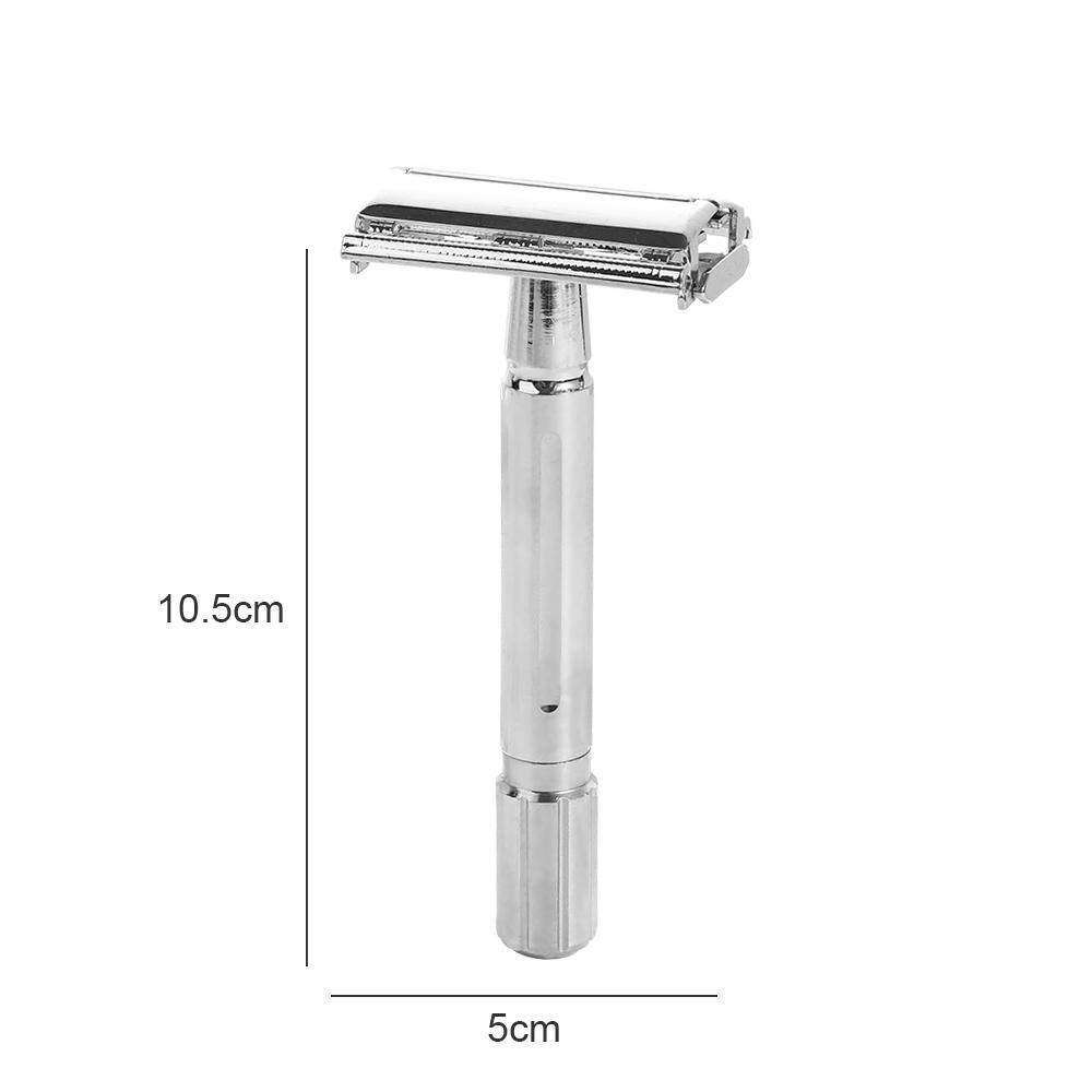 OCEANMAP Dao Cạo Râu Hai Mặt Bằng Thép Không Gỉ Kèm Hộp Đựng Cho Nam