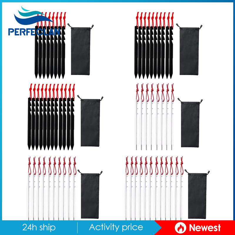 Cọc Cắm Đất Gọn Nhẹ Bằng Kim Loại Kèm Dây Kéo Cho Lều Cắm Trại