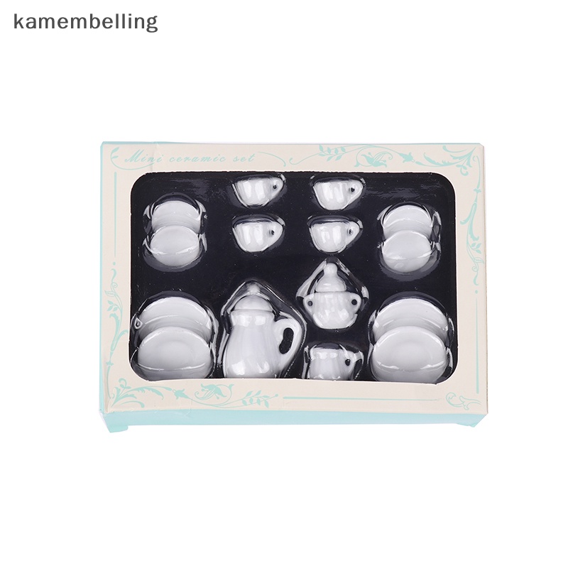 1 Bộ Ấm Tách Uống Trà Bằng Sứ 1: 12 Trang Trí Nhà Búp Bê
